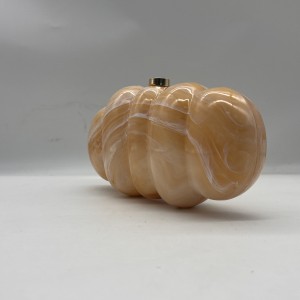 Acrylic Evening Clutch Hobo Bag, Elegant Marble Bag Light Yellow